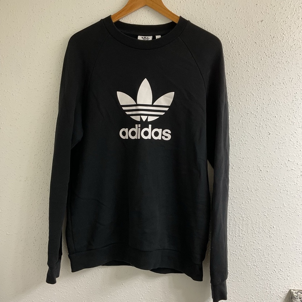 Adidas Men's Black Crewneck Sweater